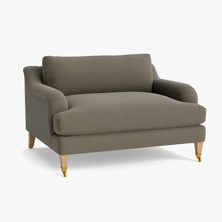 Lucille English Roll Arm Chair and a Half | McGee & Co.