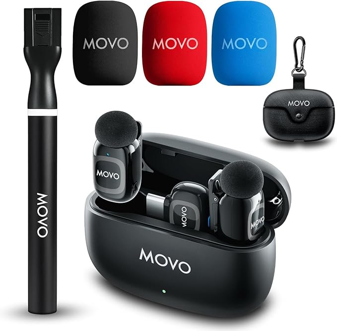 Movo NanoMic Dual USB-C Wireless Microphone for iPhone 15/16 and Up, Android, iPad Pro & Laptops ... | Amazon (US)