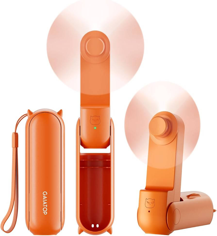 Gaiatop Portable Handheld Fan, Foldable Small Fan, Mini Hand Held Fan with USB Rechargeable 2000m... | Amazon (US)
