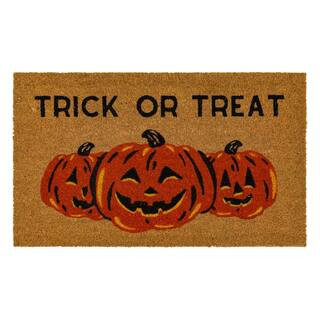 Home Accents Holiday Treat Pumpkins 18 in. x 30 in. Harvest Coir Outdoor Mat 969868 - The Home De... | The Home Depot