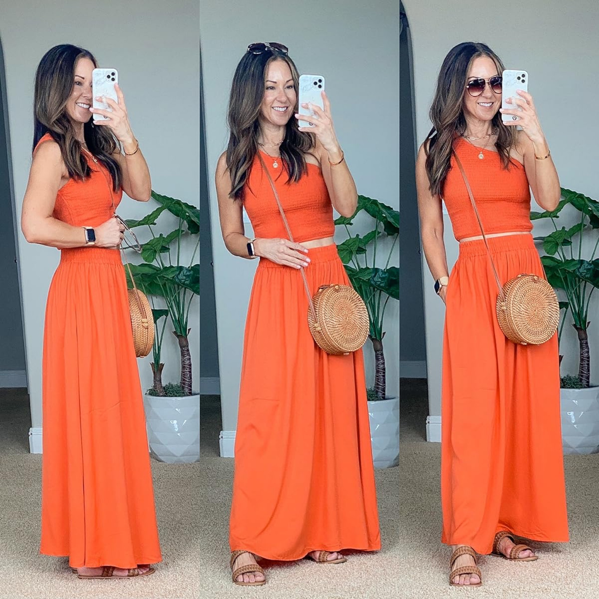 Two piece beach outfit 

I am wearing size S orange red two piece set - TTS!

Vacation  Vacation outfits  Resort wear  Resort style  Beach  Beach outfit  Two piece set  Matching set  One shoulder set  Rattan  Purse  Sunglasses  Necklace

#LTKtravel #LTKSeasonal #LTKstyletip
