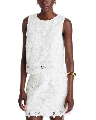 AQUA Lace Sleeveless Top - Exclusive  | Bloomingdale's Women | Bloomingdale's (US)