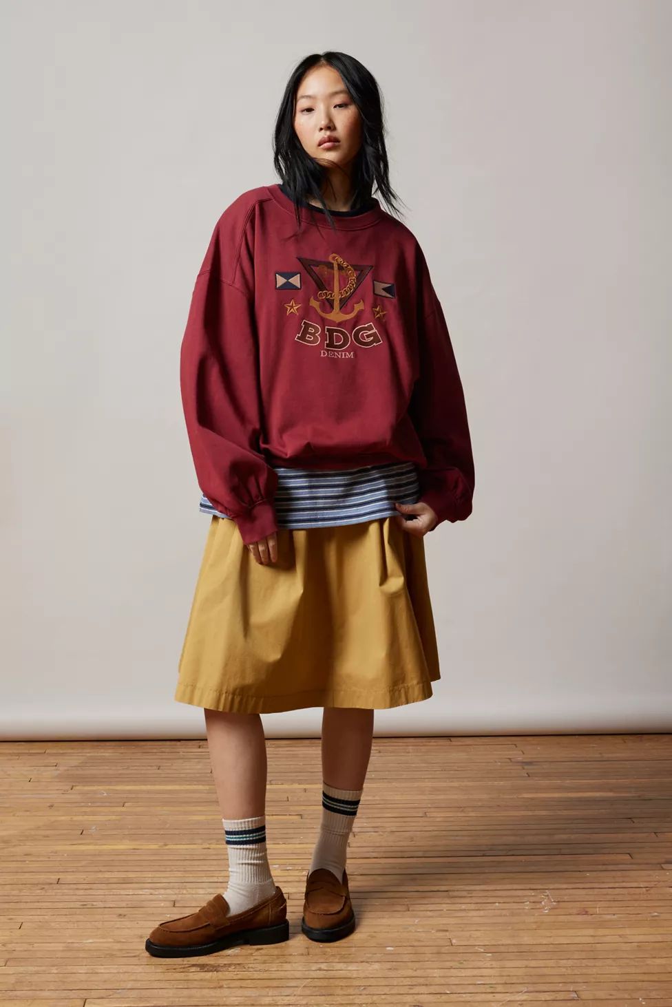 BDG Embroidered Anchor Sweatshirt | Urban Outfitters (US and RoW)