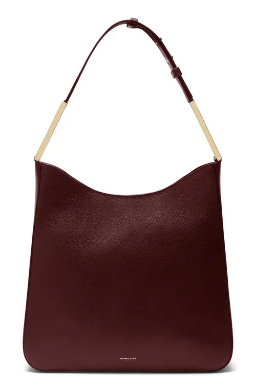 DeMellier Helsinki Leather Hobo Bag in Burgundy Small Grain at Nordstrom | Nordstrom
