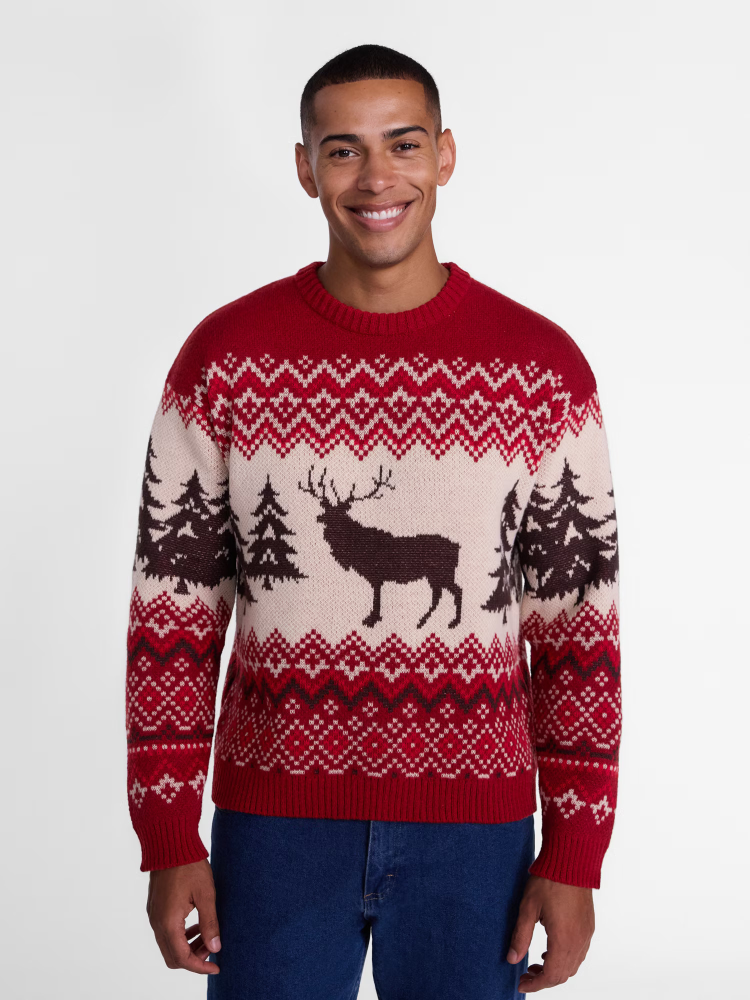 Holiday Time Men's Christmas Cardigan with Long Sleeves, Midweight, Sizes XS-3XL | Walmart (US)