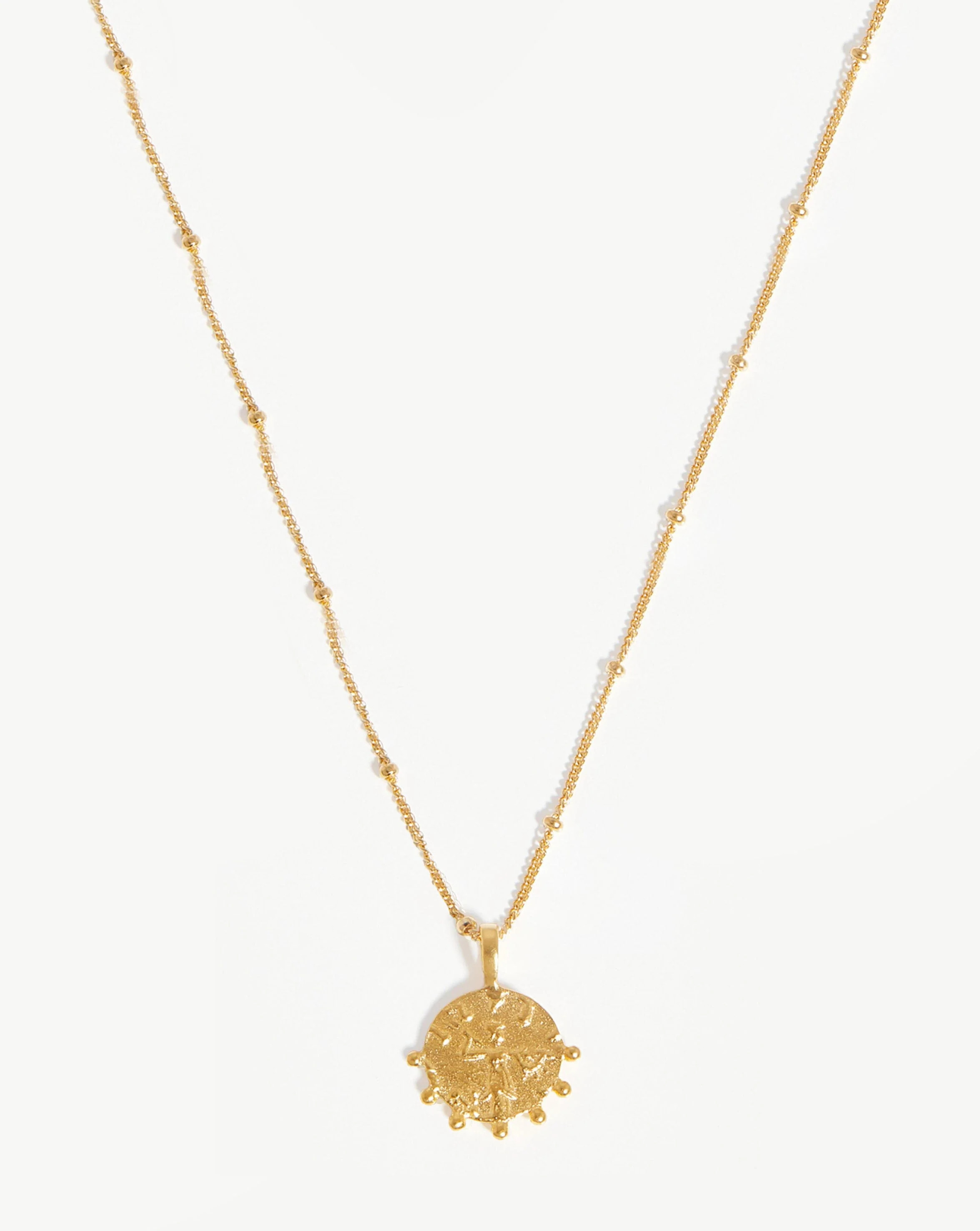 Lucy Williams Mini Beaded Coin Necklace | 18ct Gold Plated Vermeil | Missoma UK