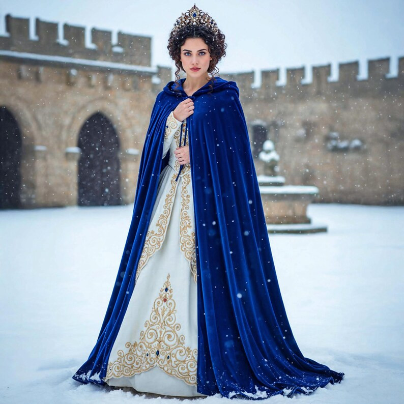 Full-length Velvet Hooded Cloak Medieval Renaissance Cape for Adults Witch Vampire Gothic Hallowe... | Etsy (US)