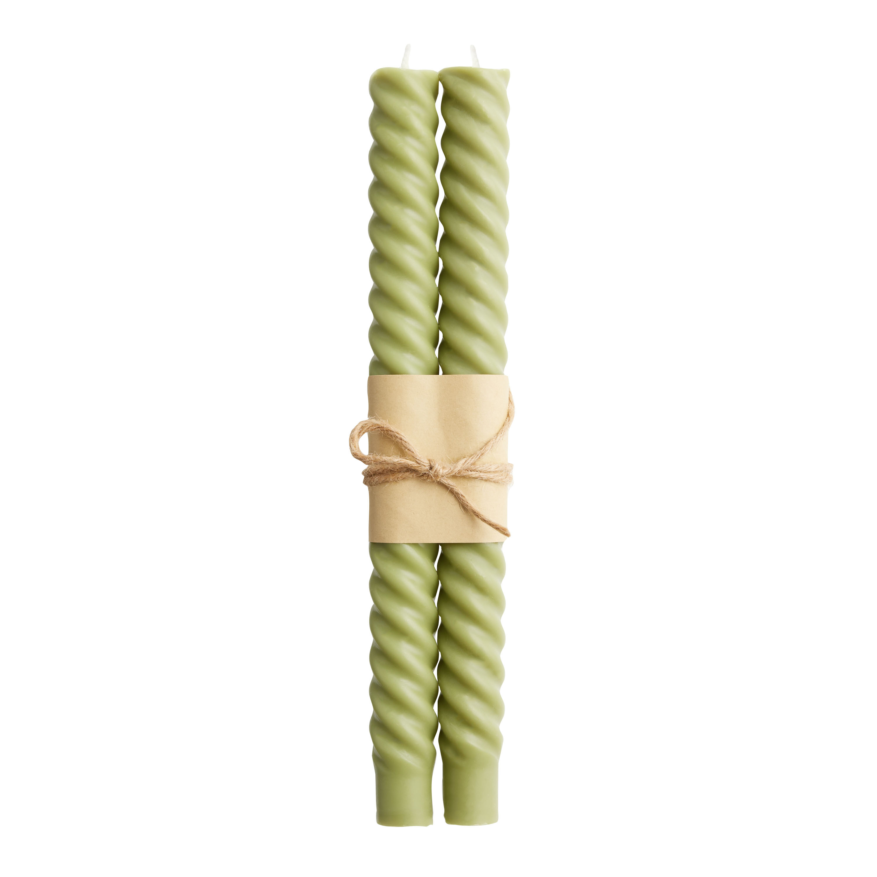 Fall Color Rope Spiral Taper Candle 2 Pack | World Market