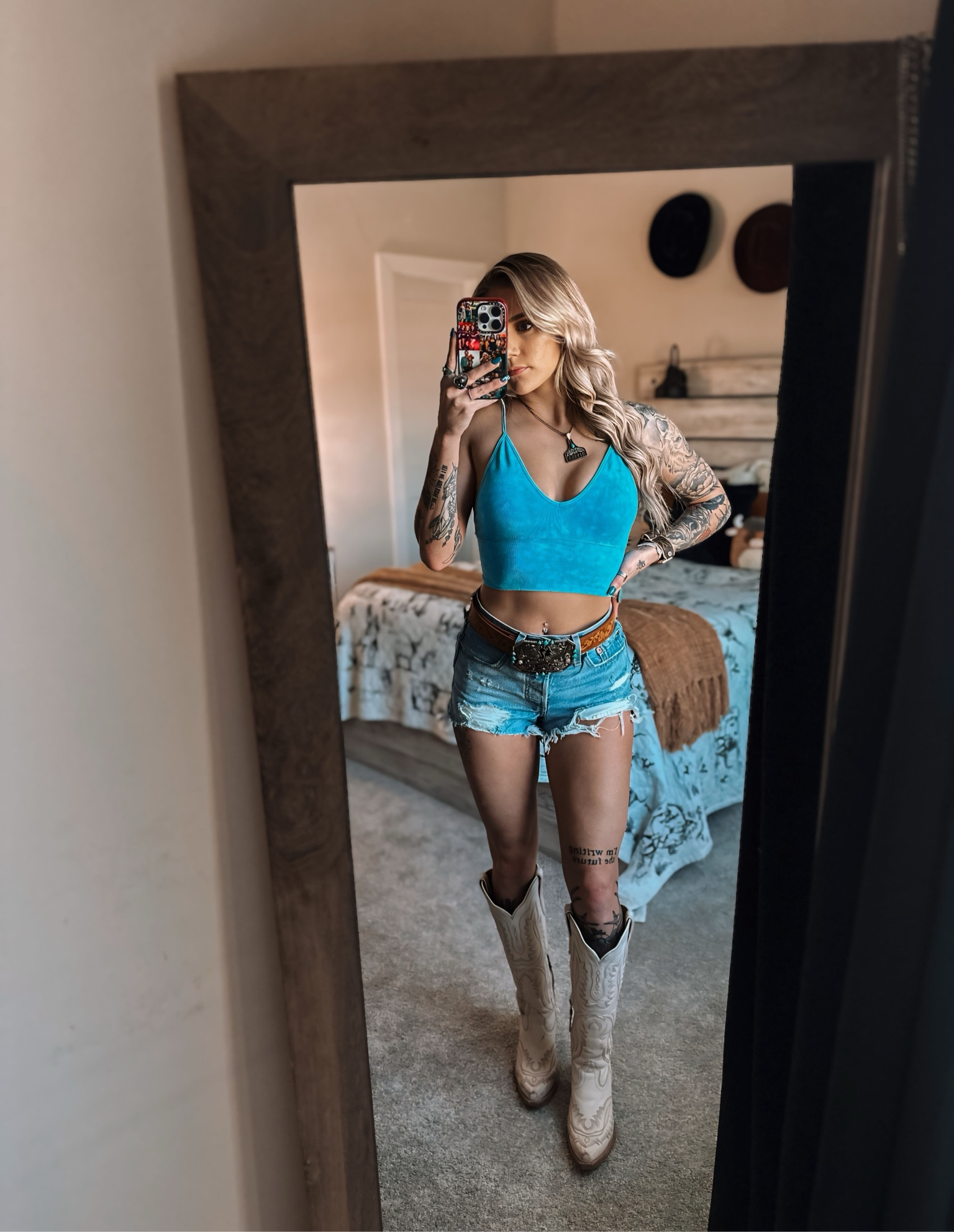 The cutest summer outfit, perfect for a rodeo!
