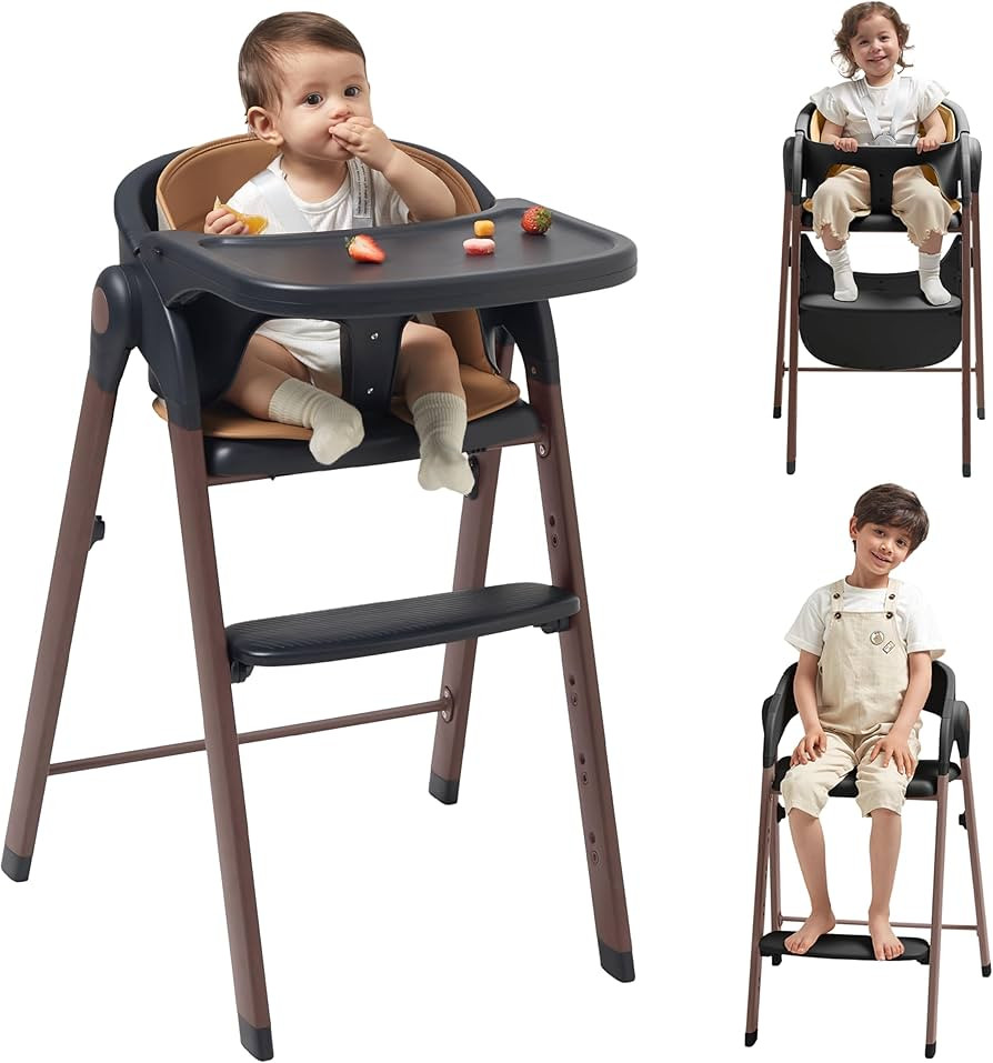 KUB High Chair for Babies and Toddlers Adjustable Foldable Convertible 5 Point Harness Easy Clean... | Amazon (US)