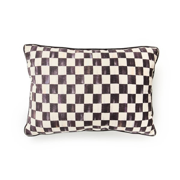 MacKenzie-Childs Courtly Check Printed Outdoor Lumbar Pillow | MacKenzie-Childs