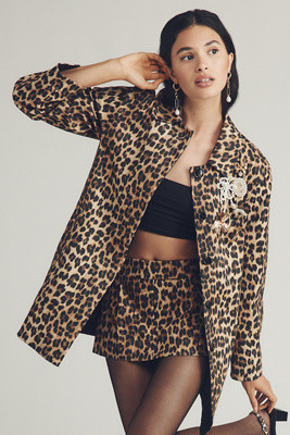 Mare Mare Leopard Mini Shorts | Anthropologie (US)