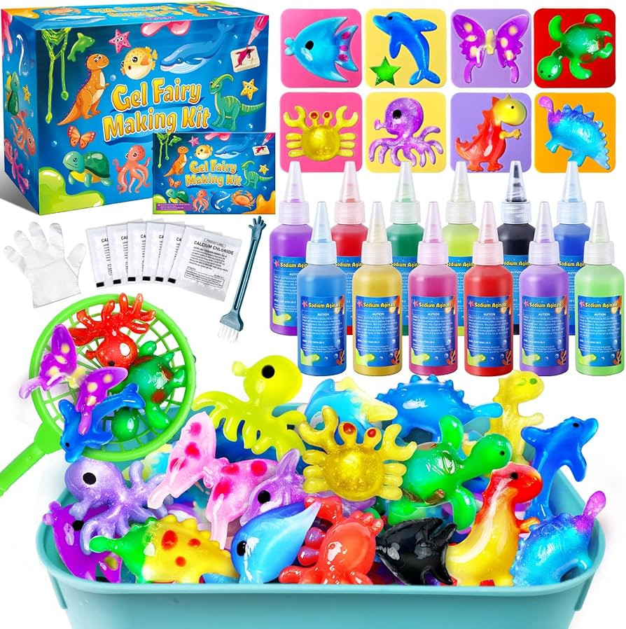 Kacwsoay 12 Colors Water DIY Gel Fairy Making Kit, Water Auqa Makes Spirites Elf, Creative Gel To... | Amazon (US)