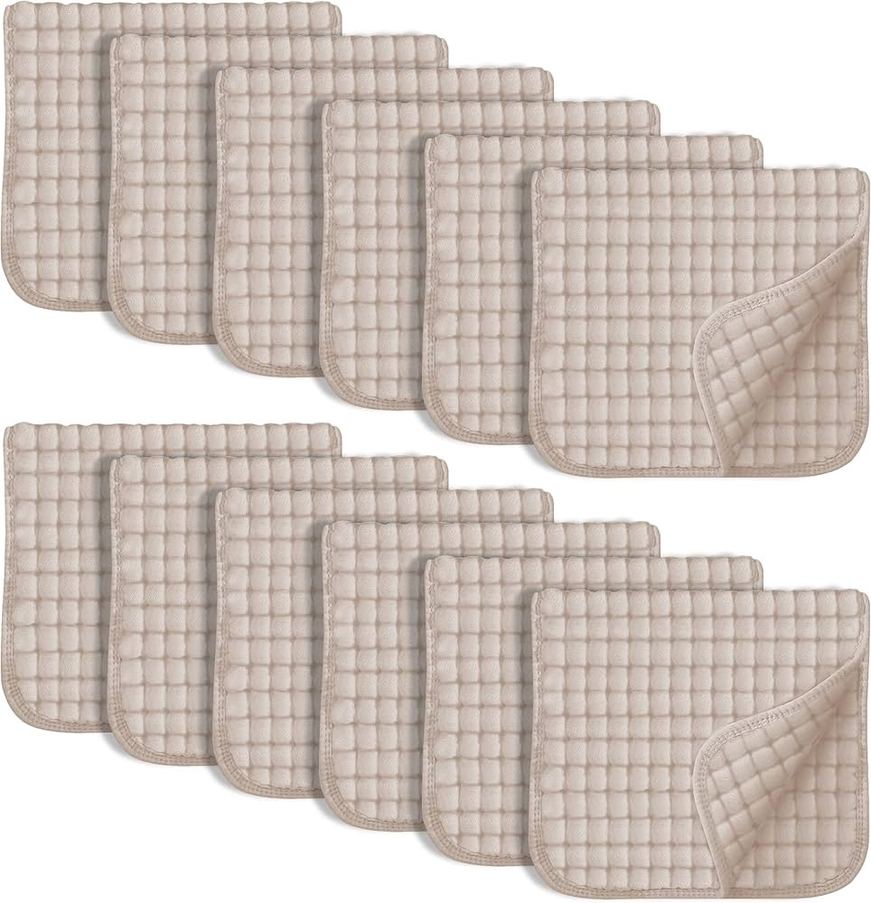 SWEET DOLPHIN 12 Pack Muslin Burp Cloths Large 100% Cotton Hand Washcloths for Baby - Baby Essent... | Amazon (US)