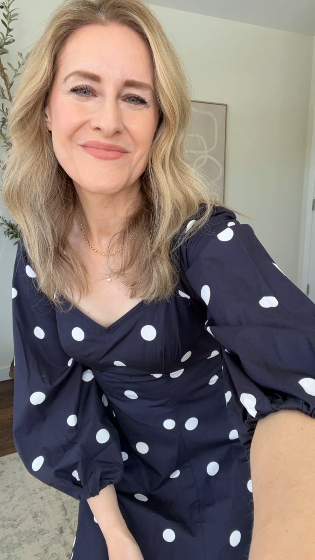 Walmart polka dot dress giving designer JCrew look for less! 100% cotton, fits true to size, I’m in a small. #walmartfashion valentines date night shower Easter Mother’s Day party outfit 

#LTKOver40