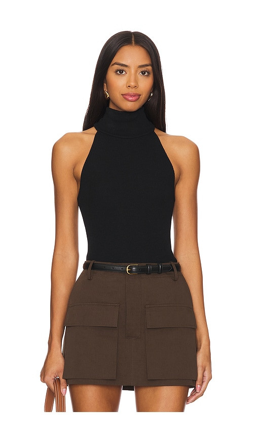 Enza Costa Knit Halter Turtleneck in Black. - size XL | Revolve Clothing (Global)