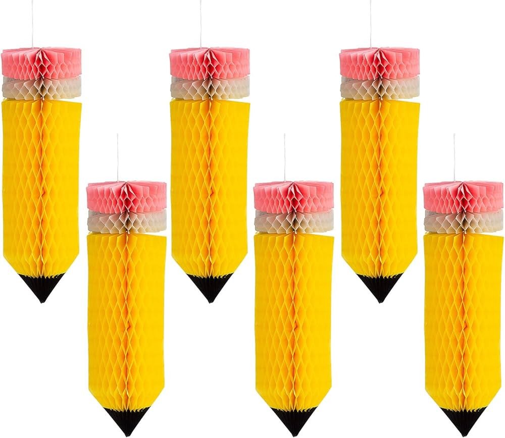 Know me Pencil Hanging Honeycomb Back to School Classroom Decorations, Welcome Back to School Han... | Amazon (US)