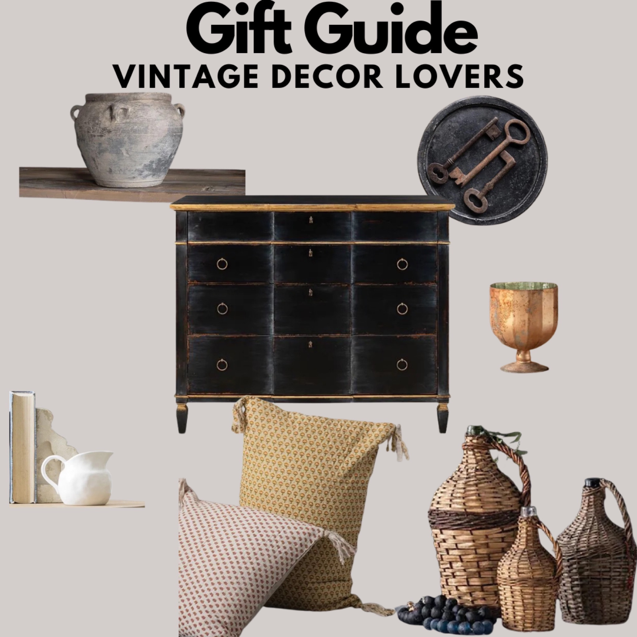 A round up of affordable decor for the Vintage and Antique lovers in Your life!

#LTKGiftGuide #LTKHoliday #LTKhome