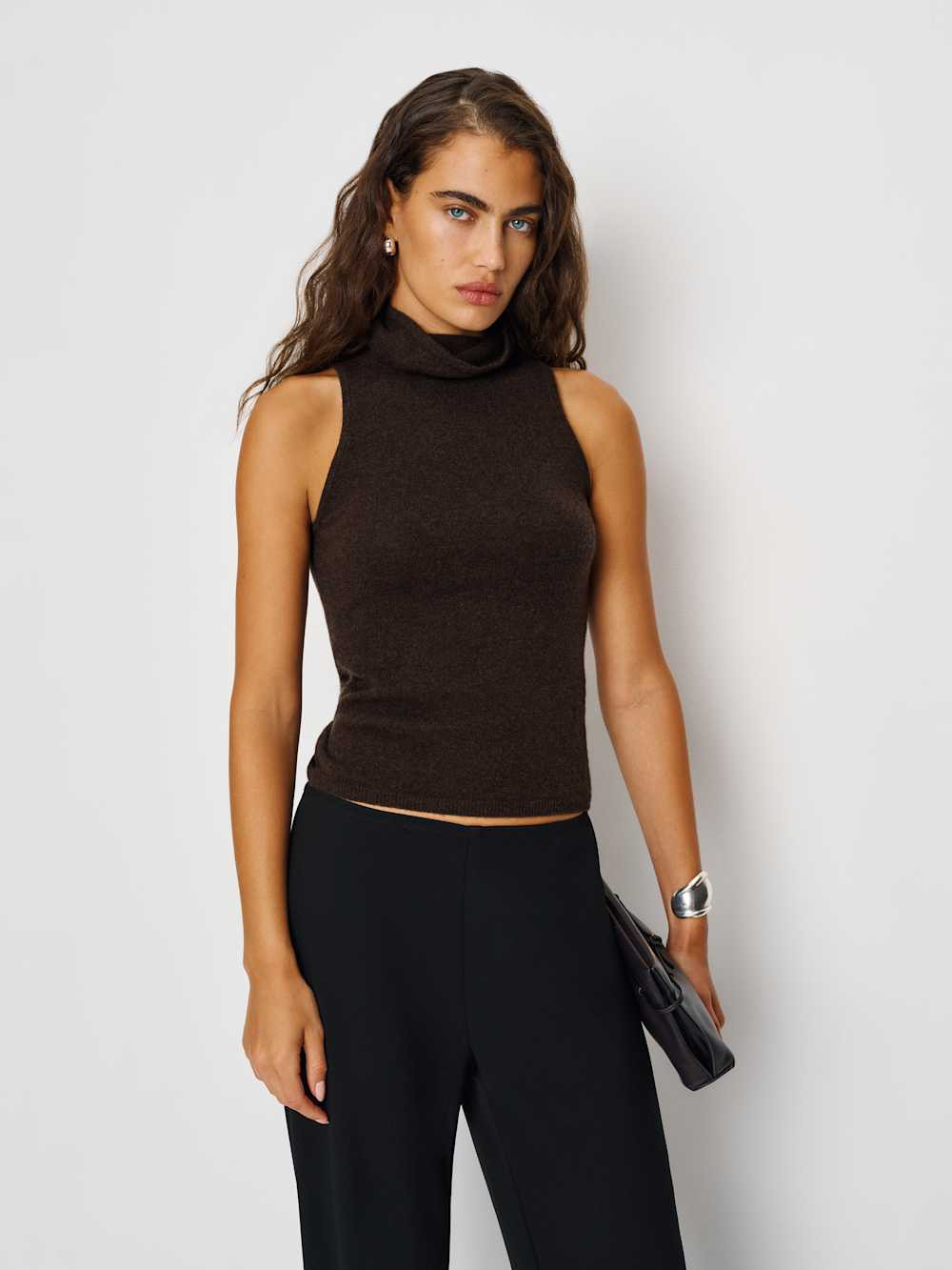 Marcy Cashmere Turtleneck Tank | Reformation (Global)