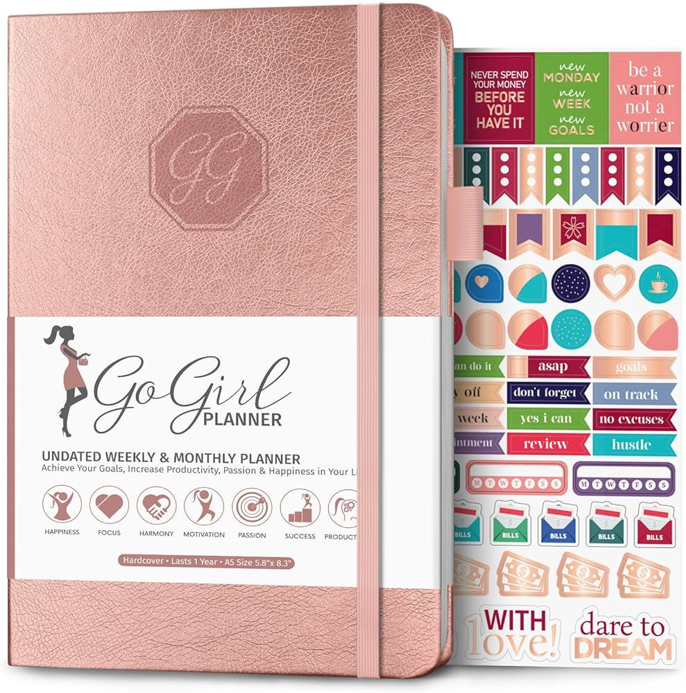 GoGirl Planner and Organizer for Women – A5 Size Weekly Planner, Goals Journal & Agenda to Impr... | Amazon (US)