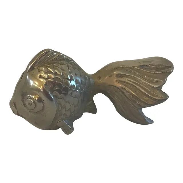 Vintage Brass Koi Fish | Chairish