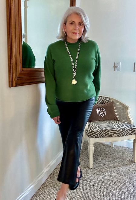 Walking into Wednesday in this warm (Mock Neck Cashmere), green sweater!  It is under $100 and comes in 8 different colors!

#LTKstyletip #LTKsalealert #LTKfindsunder100
