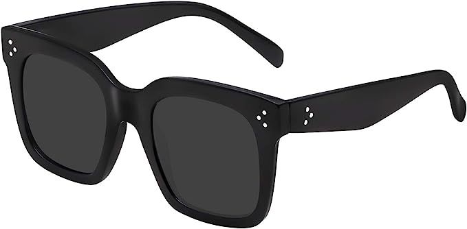 GRFISIA Classic Women Oversized Square Sunglasses for 100% UV Protection Flat Lens Fashion Shade... | Amazon (US)