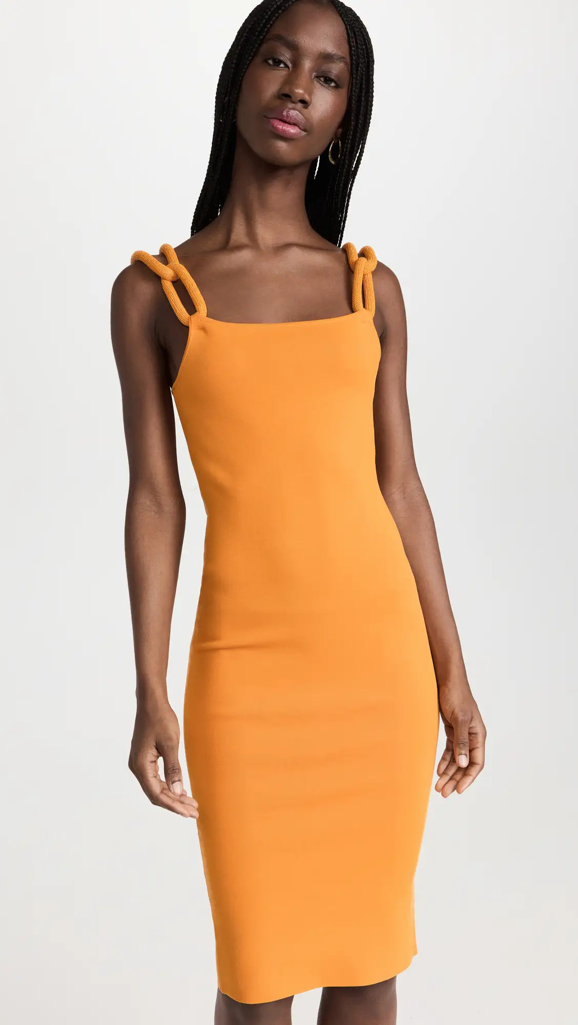 alice + olivia Alina Midi Dress with Cord Straps | Shopbop | Shopbop