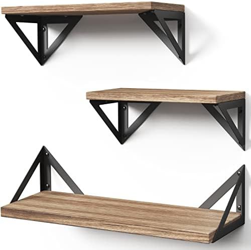 Original Patented Design-BAYKA Wall Shelves for Bedroom Decor, Rustic Wood Floating Shelves for L... | Amazon (US)