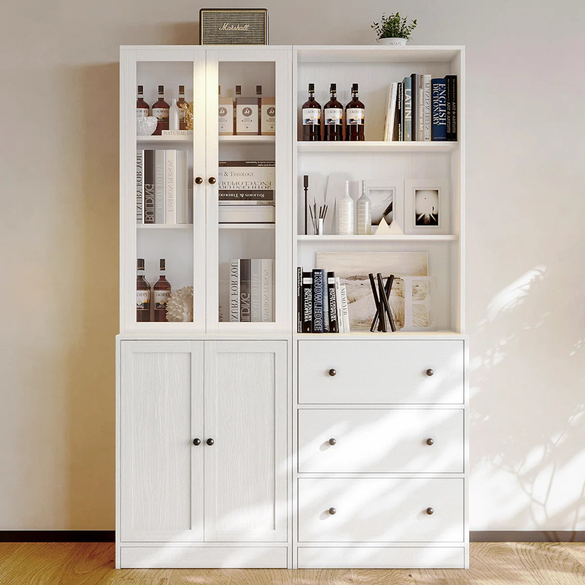 Resie Book Cabinet Storage Bookcase | Wayfair North America