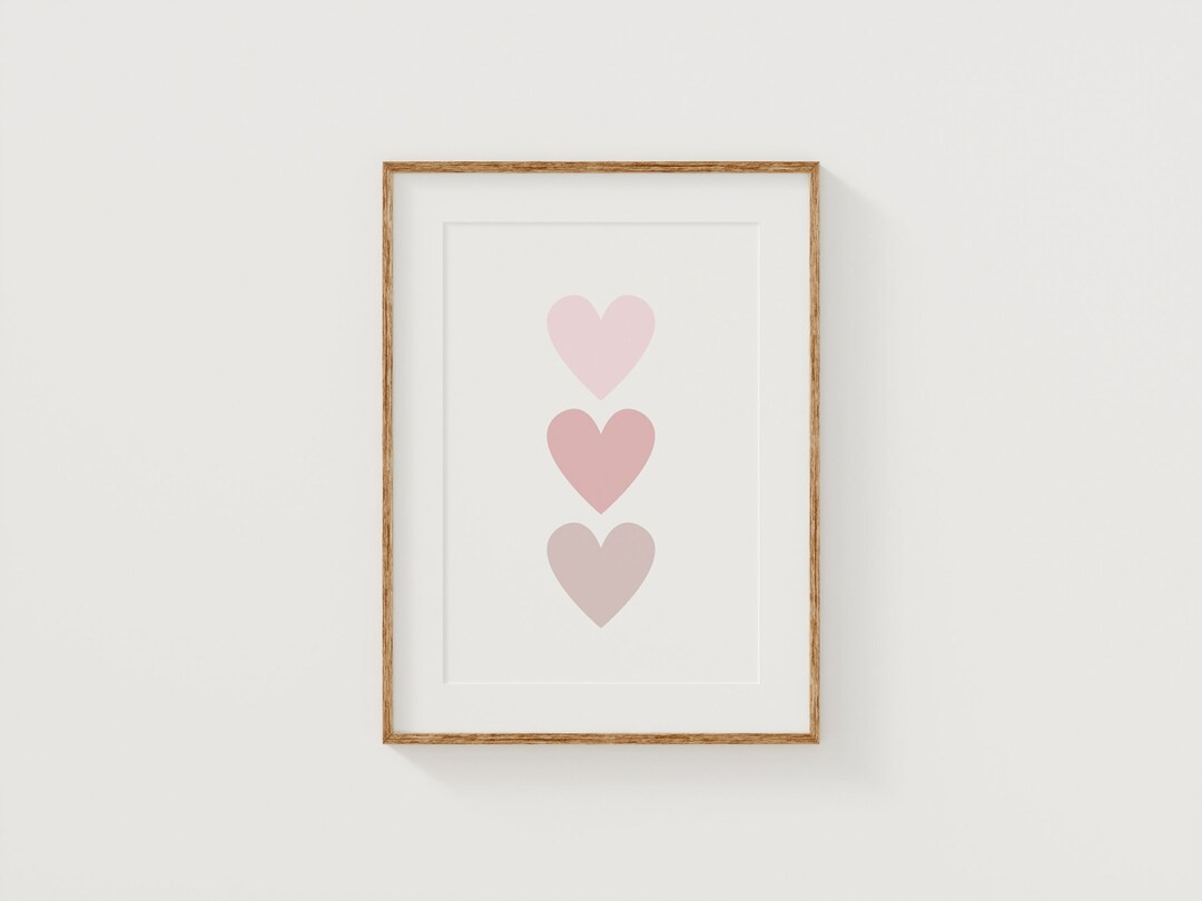 Hearts Print, Valentines Day Prints, Valentines Day Printable Wall Art, Valentines Printable, Lig... | Etsy (US)