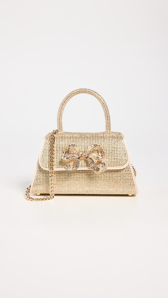 Self Portrait Champagne Rhinestone Mini Bow Bag | Shopbop | Shopbop
