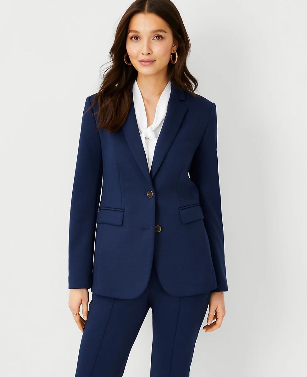 The Notched Two Button Blazer in Double Knit | Ann Taylor (US)