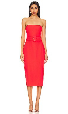 Amanda Uprichard x REVOLVE Fae Midi Dress in Crimson from Revolve.com | Revolve Clothing (Global)