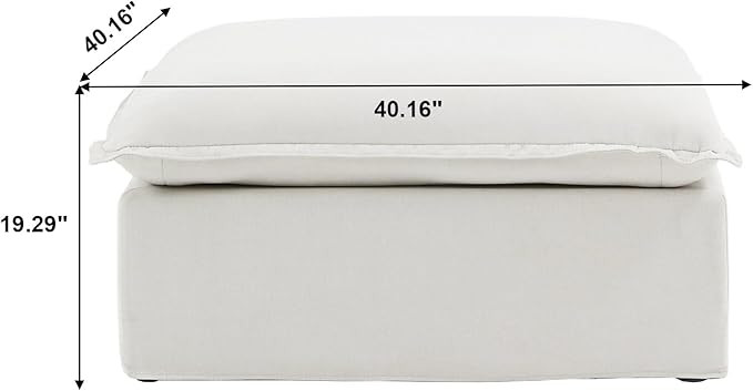 JACH Ottoman Module for Living Room, Cushion Covers Removable, Minimalist Comfy Breathable Ottoma... | Amazon (US)