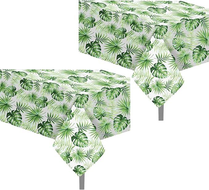Cieovo 2 Pieces Hawaiian Luau Tablecloths, Hawaii Disposable Plastic Rectangular Table Covers, Al... | Amazon (US)