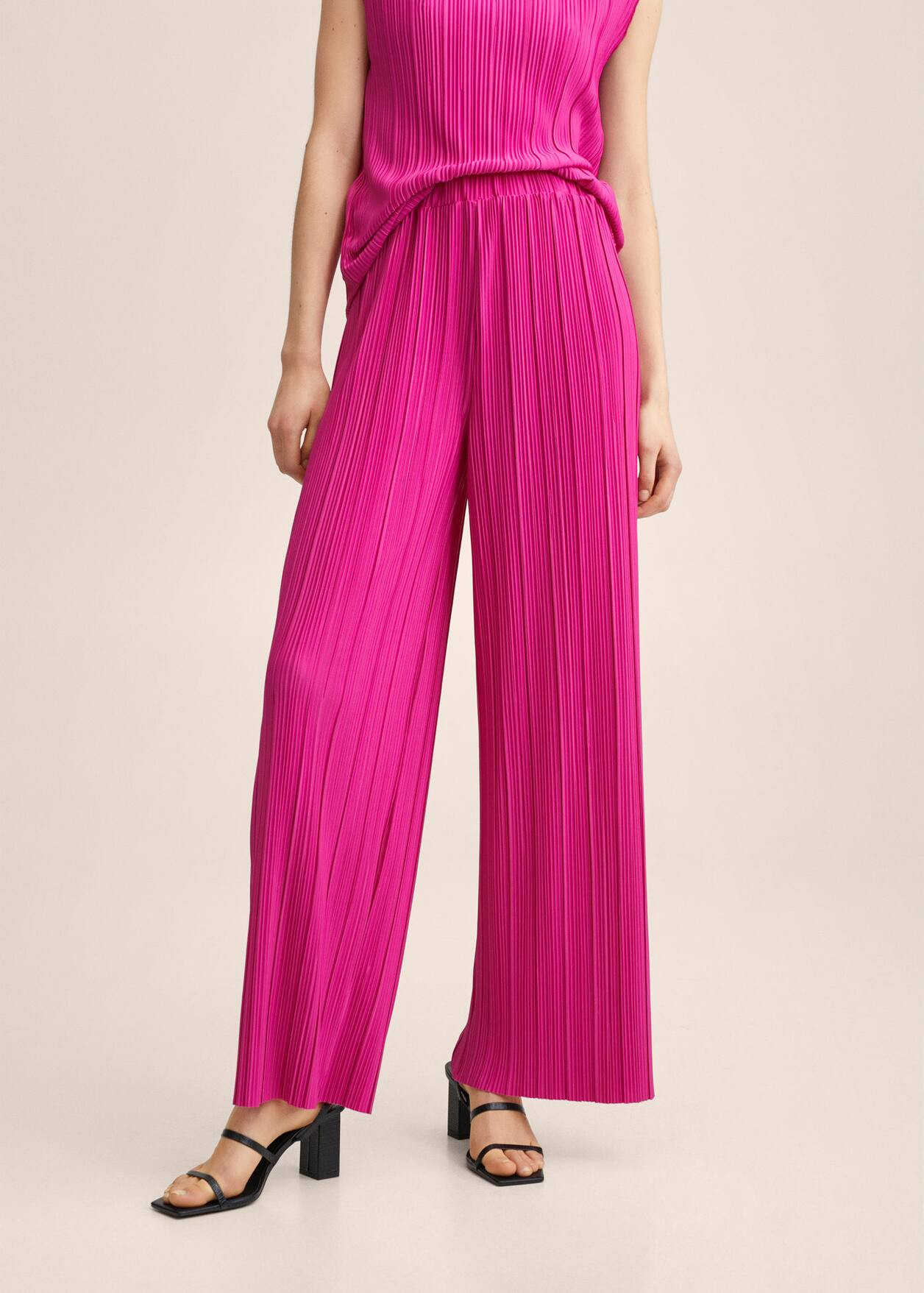 Pleated wideleg pants | MANGO (US)