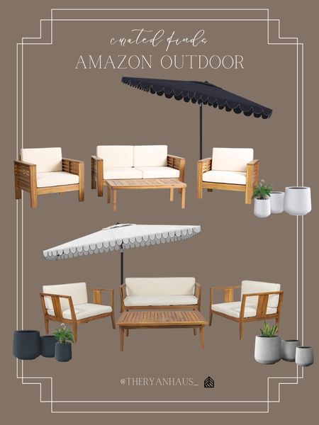 A collection of Amazon outdoor pieces that I absolutely love! These Christopher King sets looks so beautiful and perfect for the summer. I love having an umbrella for shade, and why not add a cute scallop to it if you’re going to get one! 

Amazon home, outdoor living, furniture set, umbrella, planters 

#LTKSeasonal #LTKhome #LTKFind