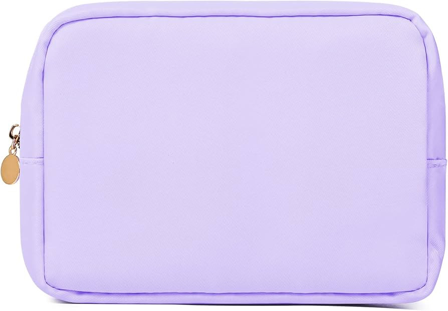 SOIDRAM Large Makeup Bag Travel Bag Pouch, Purple Toiletry Bag Makeup Organizer Nylon Bag Cosmeti... | Amazon (US)