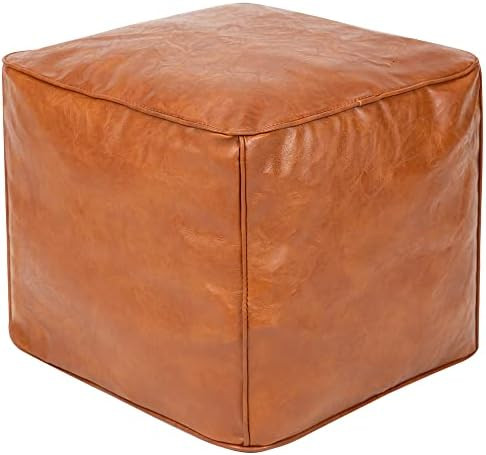 Rotot Square Pouf Ottoman Cover, Cube Bean Bag Chair, Decorative Footrest, Casual Footstool, Storage | Amazon (US)