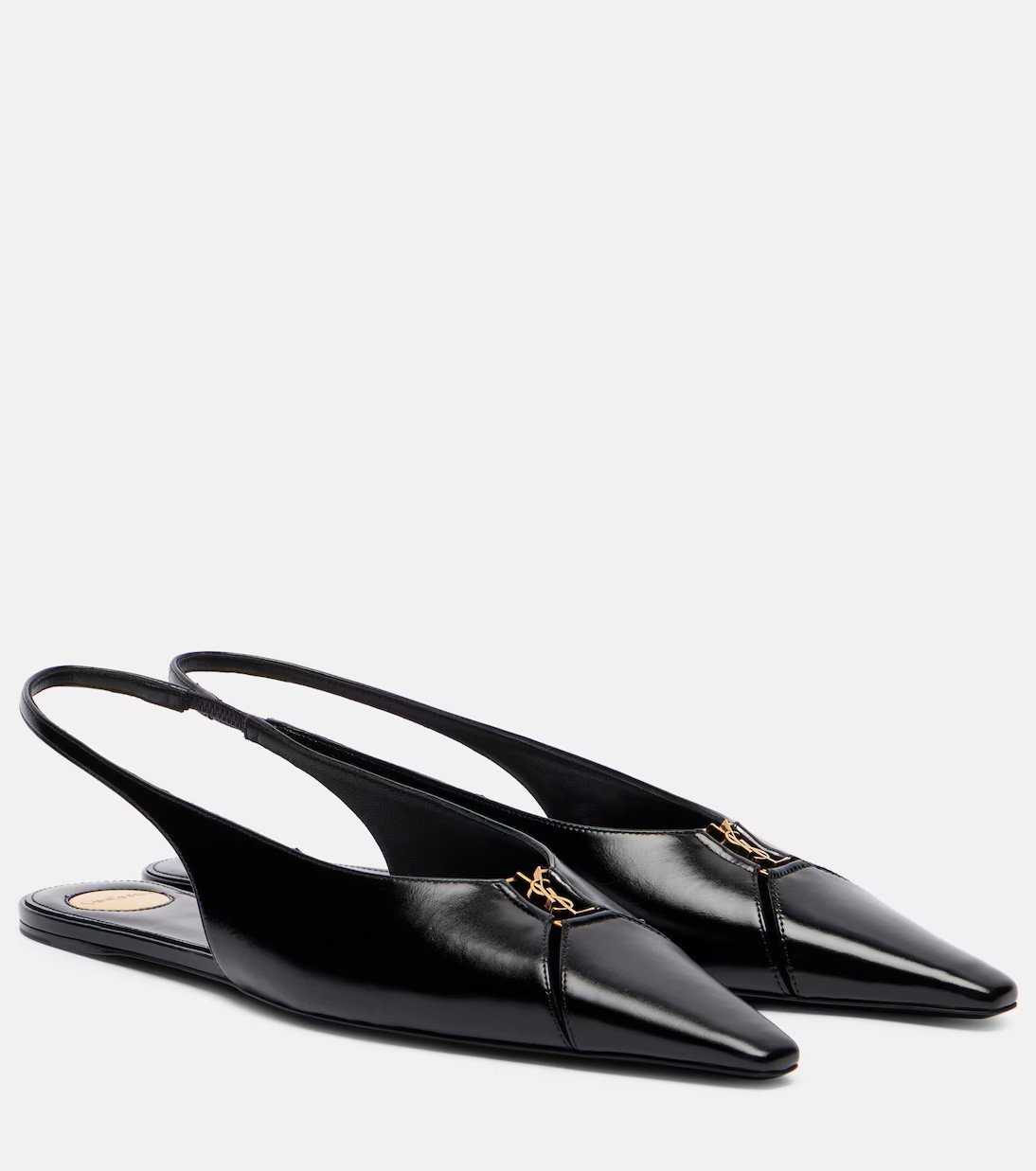 Babylone leather slingback flats | Mytheresa (UK)