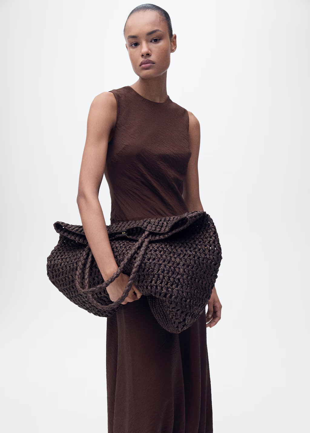 Natural fibre maxi bag - Women | MANGO United Kingdom | MANGO (UK)