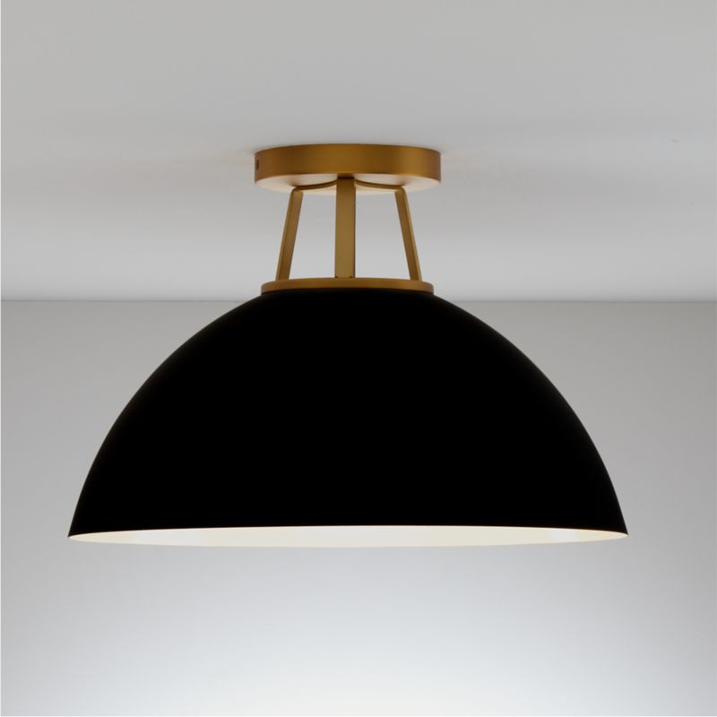 Maddox Black Flush Mount Light + Reviews | Crate & Barrel | Crate & Barrel