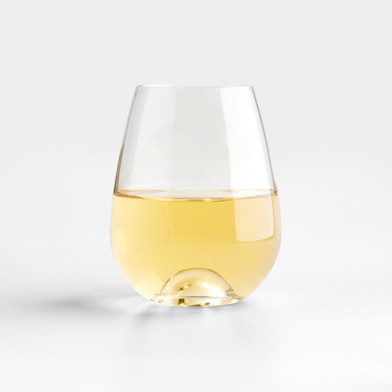 Lulie Stemless White Wine Glass + Reviews | Crate & Barrel | Crate & Barrel