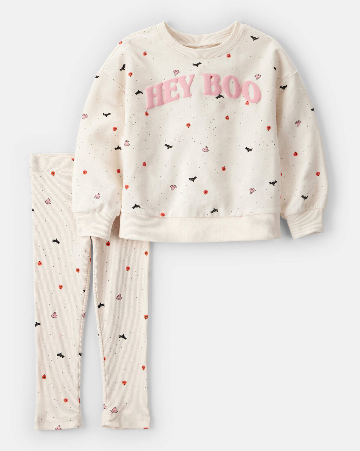 Toddler 2-Piece Hey Boo Halloween Outfit Set - Cream | Carter's Inc