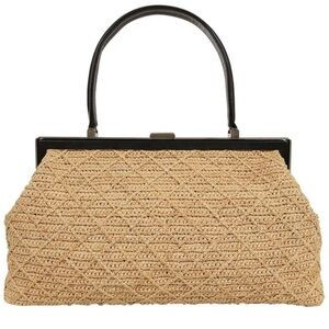 Chanel Rare Vintage Raffia Frame Shoulder Bag | Poshmark