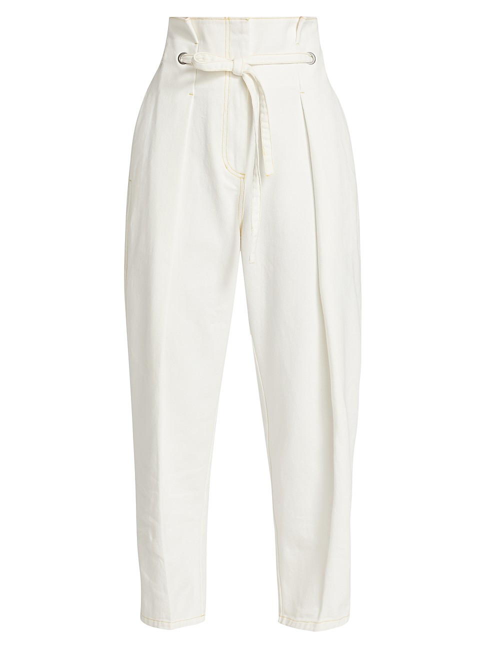 Women's Stonewashed Denim Origami Pants - White - Size 6 - White - Size 6 | Saks Fifth Avenue