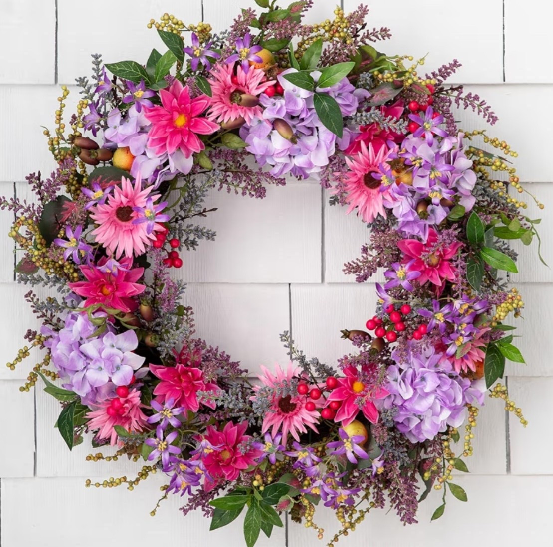 Vibrant summer bloom wreath with that full, cheerful front door look that makes your home feel instantly brighter. 🌸🌼🪻🌿 Perfect for a porch, patio, entryway, garden gate, sun-drenched door, spring refresh, or summer home styling when you want florals that feel lush, colorful, and welcoming. The premium UV-protected design makes it a beautiful outdoor piece for sunny spaces without looking like a basic seasonal wreath. 

Add this wreath if your front door needs a bold summer statement that feels fresh, full, and ready for the season. ☀️

#LTKOver40 #LTKHome #LTKSeasonal