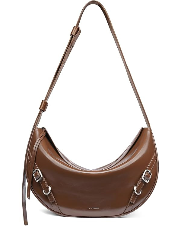 LA'FESTIN Women Tote Shoulder Bag Leather Crossbody Bag Fashion Shoulder Dumpling Purse and Handb... | Amazon (US)