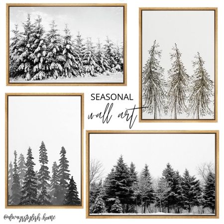 Winter wall art, modern wall art, winter scene, holiday decor, Christmas decor, black white winter trees, snowy tree wall art

#LTKSeasonal #LTKHoliday #LTKhome